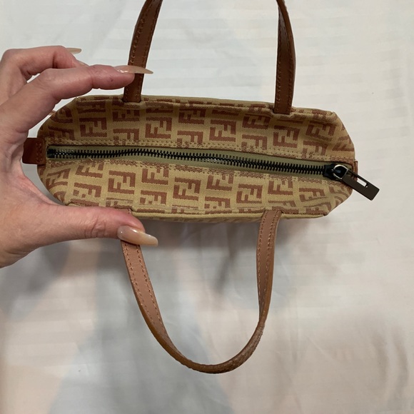 Authentic Fendi Zucchino Mini Hand Bag - Picture 5 of 13